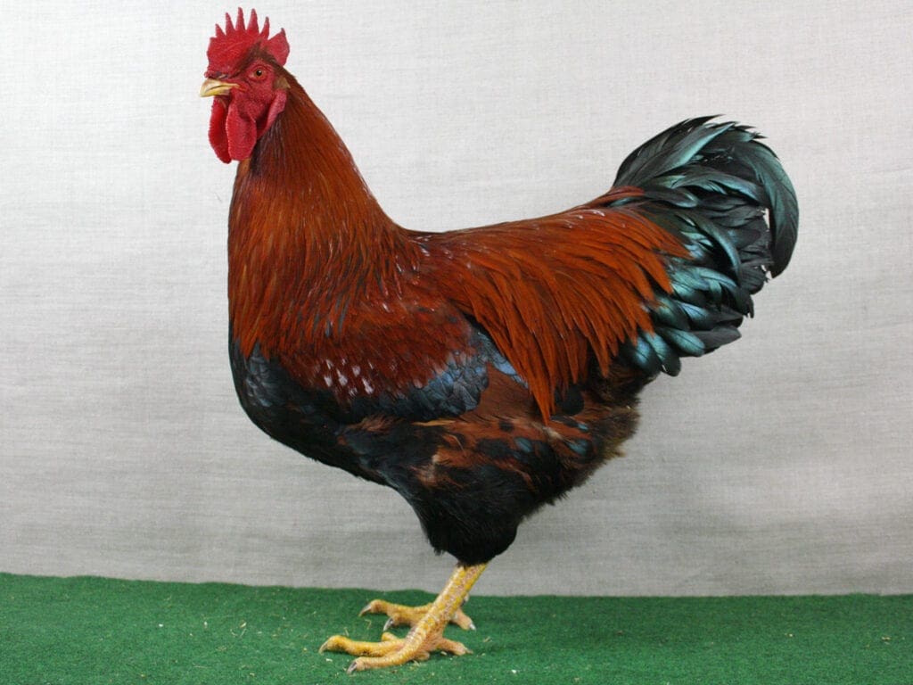 Rost-rebhuhnfarbiger Welsumer-Hahn